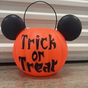 Vintage Mickey Mouse Trick or Treat Halloween Candy Bucket Plastic Pail …